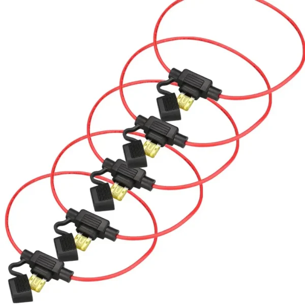 薄型16A 20A 30Amp 40A 50A直列式保险丝座通用汽车接线保险丝抽头 - 图片 2