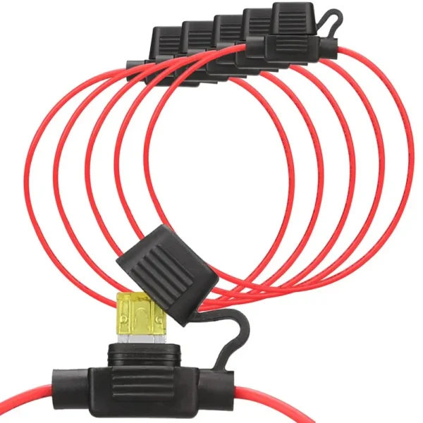 薄型16A 20A 30Amp 40A 50A直列式保险丝座通用汽车接线保险丝抽头 - 图片 3