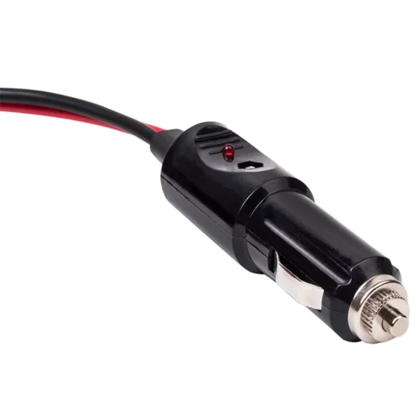 Duty 12AWG 30A公对公香烟插头点烟器适配器充电器线，带发光二极管灯 (3英尺)