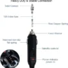 SAE至汽车公点烟器延长线12V-24V重型软线15A保险丝汽车电池充电器引线带发光二极管灯5英尺 - 图片 4