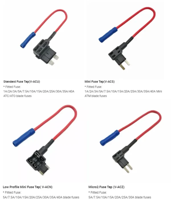 12v汽车保险丝座标准迷你Micro2和低轮廓保险丝抽头4型ATO ATC ATM APM汽车附加电路保险丝抽头 - 图片 4