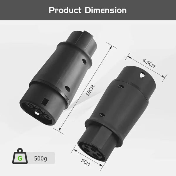 电动汽车充电连接器插头32A SAE J1772适配器至特斯拉1型电动汽车充电适配器 - 图片 5