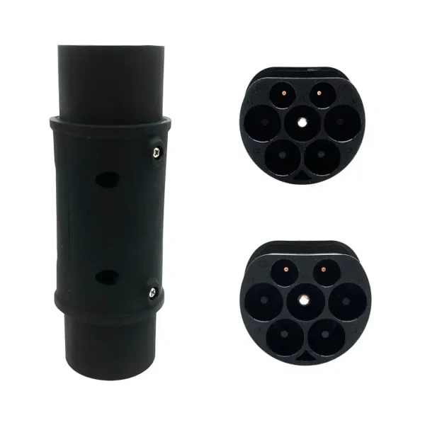 电动汽车充电器适配器制造商16A/32 Amp/250V交流特斯拉至J1772适配器黑色 - 图片 4