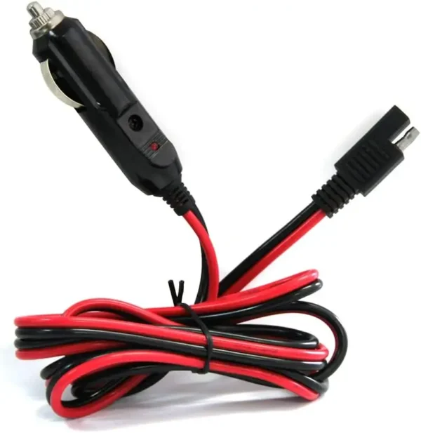 Duty 12AWG 30A公对公香烟插头点烟器适配器充电器线，带发光二极管灯 (3英尺) - 图片 6