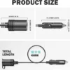 点烟器分路器1至2公插头至母插座12v电源充电器适配器2路点烟器延长线 - 图片 7