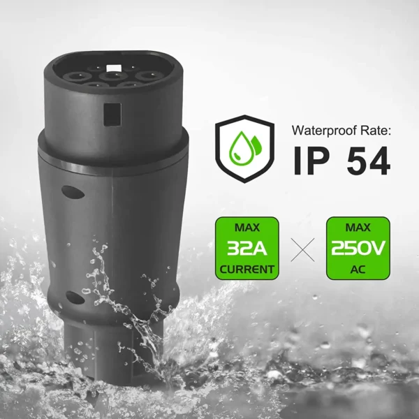 电动汽车充电连接器插头32A SAE J1772适配器至特斯拉1型电动汽车充电适配器 - 图片 7