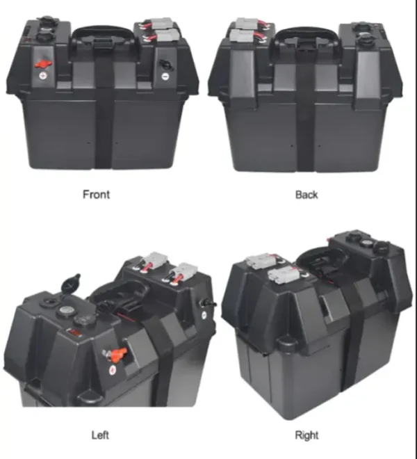 便携式电站4x4 12v重型双电池储物盒，带VSR集成25A DC充电器 - 图片 5