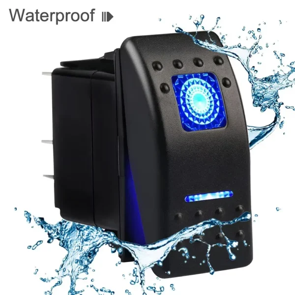卡林风格12V 24v开/关摇臂开关越野按钮发光二极管灯条和倒车灯汽车房车全地形车UTV - 图片 3