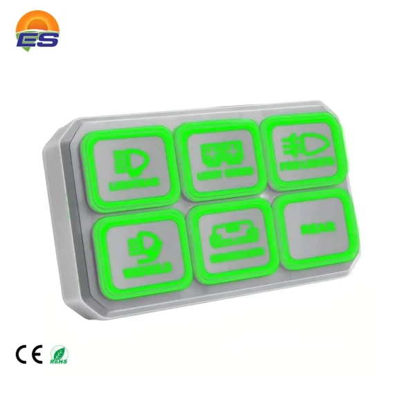 12v通用电路控制系统带保险丝继电器盒按钮开关吊舱卡车触摸8组开关盒