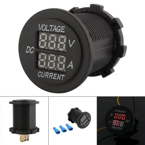 DC 12V 24V 20A数字电压表电流表汽车电压电流表测量LED显示屏汽车船舶房车电动车摩托车通用 - 图片 4