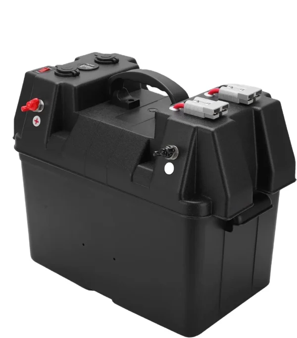 闪光销售船野营12v电池盒，带16 A断路器和开/关开关电池组空电池盒 - 图片 4