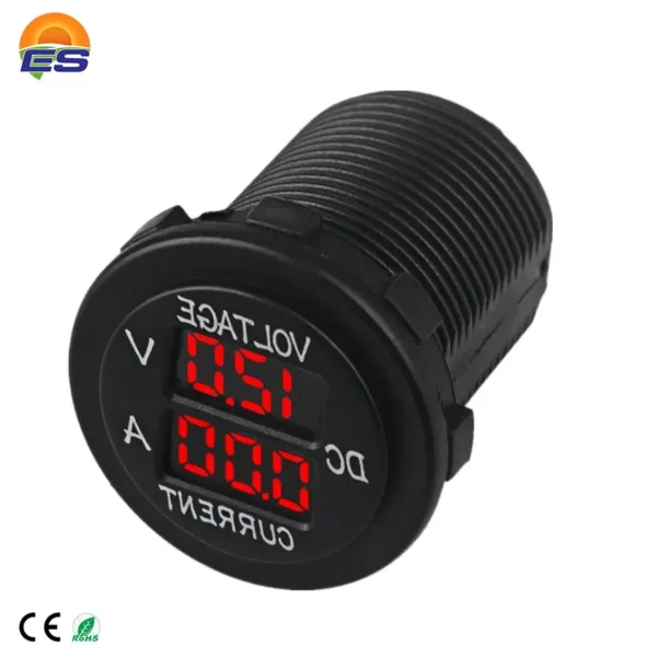 DC 12V 24V 20A数字电压表电流表汽车电压电流表测量LED显示屏汽车船舶房车电动车摩托车通用